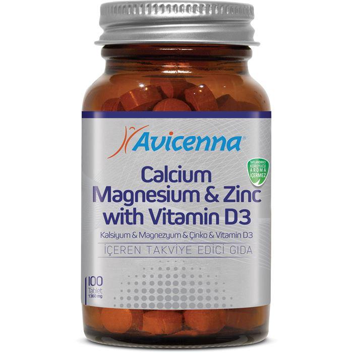 Avicenna Cal Mag Zinc D3 100 Tablet - Takviye Edici Gıda 