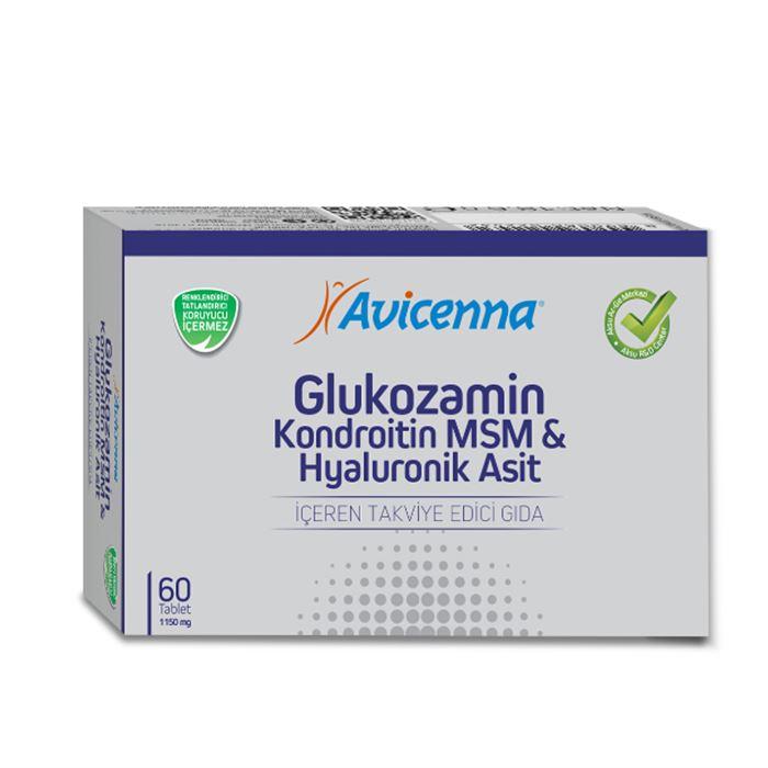 Avicenna Glucosamine & Kondroitin & MSM & Hyaluronik Asit İçeren Takviye Edici Gıda 60 Tablet