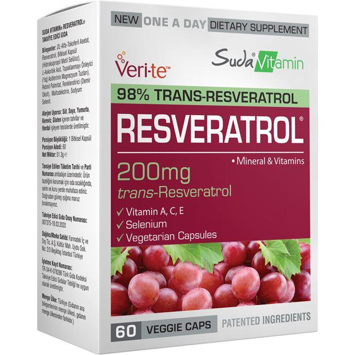 Suda Vitamin Resveratrol 60 Kapsül 