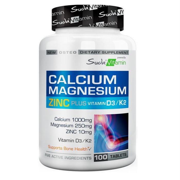 Suda Vitamin Calcium Magnesium Zinc Plus Vitamin D3/K2 100 Tablet - Takviye Edici Gıda