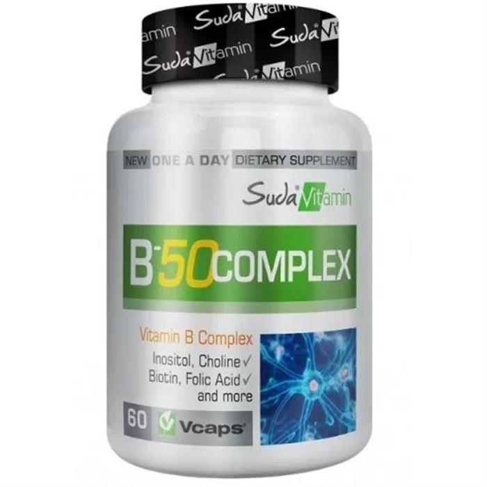 Suda Vitamin B-50 Complex 60 Bitkisel Kapsül - Takviye Edici Gıda
