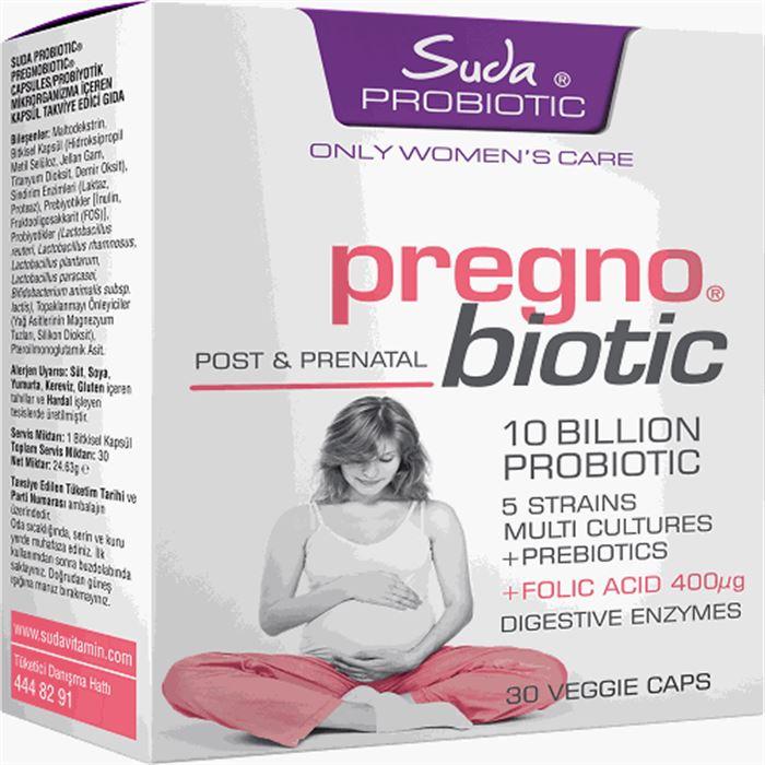Suda Probiotic Pregnobiotic 30 Kapsül - Takviye Edici Gıda