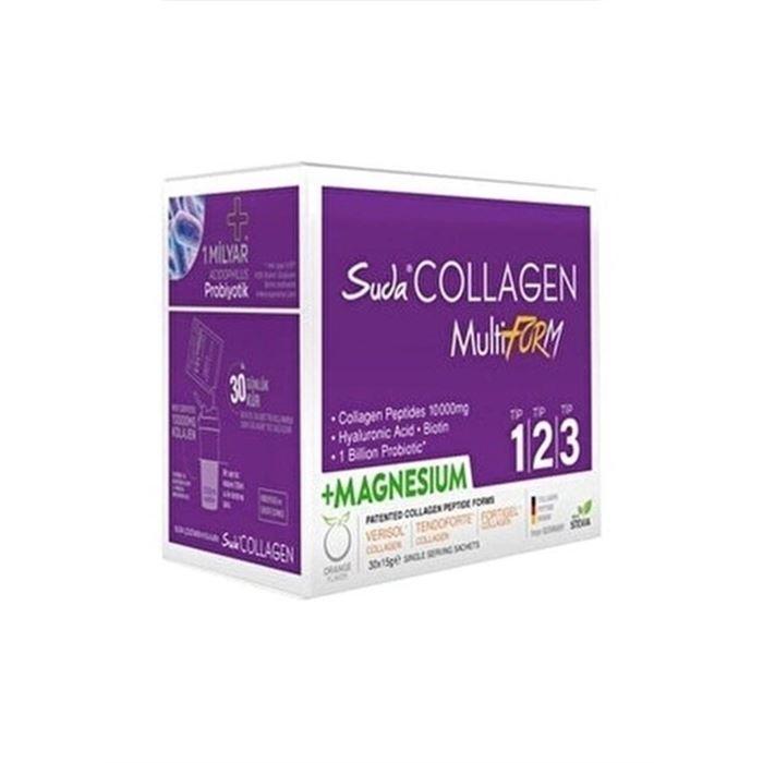 Suda Collagen Multiform Magnesium Orange 15 gr x 30 Şase - Takviye Edici Gıda