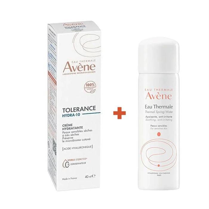 Avene Tolerance Hydra-10 Hydrating Cream 40 ml + Avene Eau Thermale Spray 50 ml Hediyeli