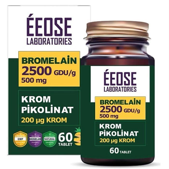 Eeose Bromelain Krom Pikolinat 60 Tablet - Gıda Takviyesi