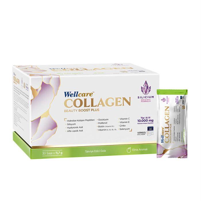 Wellcare Collagen Beauty Boost Plus 30 Şase x 11,7 gr - Elma Aromalı 