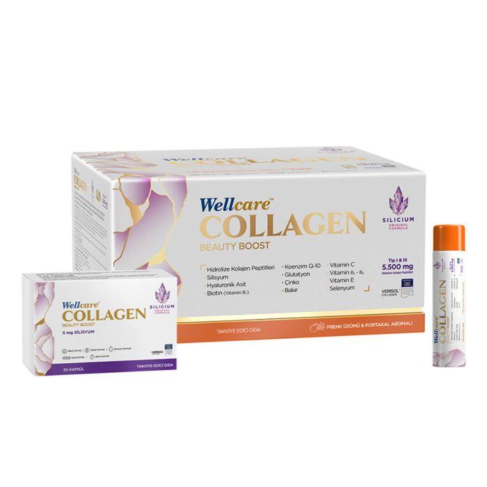 Wellcare Collagen Beauty Boost Plus 5500 mg 30 Kapsül + 40 ml x 30 Tüp