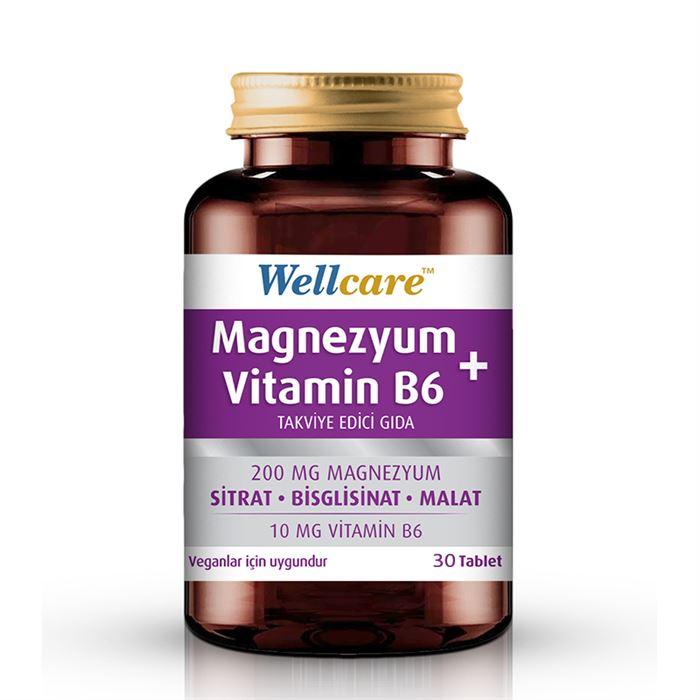 Wellcare Magnezyum Vitamin B6 30 Tablet - Takviye Edici Gıda 
