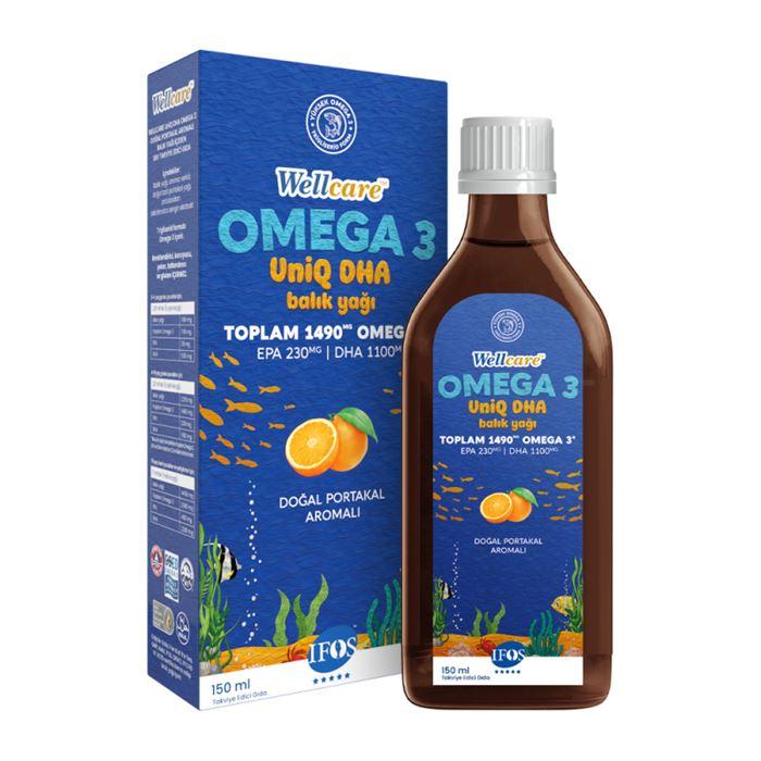 Wellcare Omega 3 Balık Yağı Şurup 150 ml - Doğal Portakal Aromalı 
