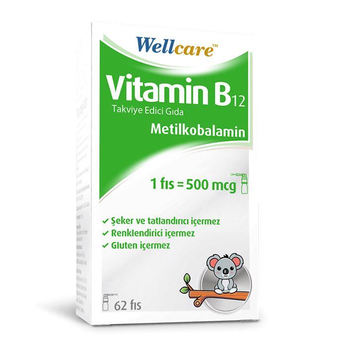 Wellcare Vitamin B12 Sprey 500 Mcg 5 ml - Takviye Edici Gıda