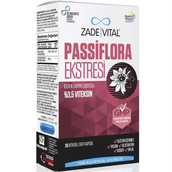 Zade Vital Passiflora 30 Sert Kapsül - Bitkisel Takviye Edici