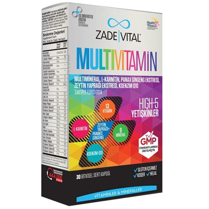 Zade Vital Multivitamin 30 Sert Kapsül - Bitkisel Takviye Edici