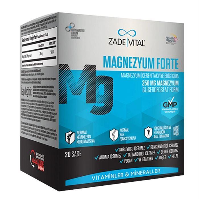 Zade Vital Magnezyum Forte 20 Saşe - Takviye Edici