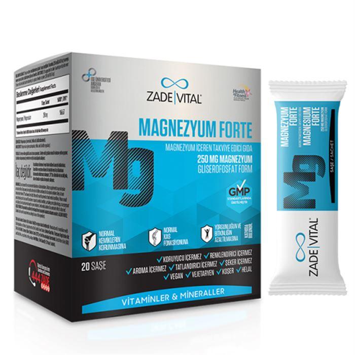 Zade Vital Magnezyum Forte 20 Saşe - Takviye Edici