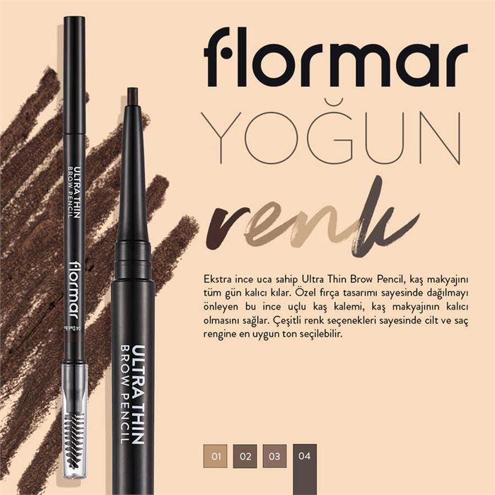 Flormar Ultra Thin Brow Pencil Kaş Kalemi 04 Dark Broıwn