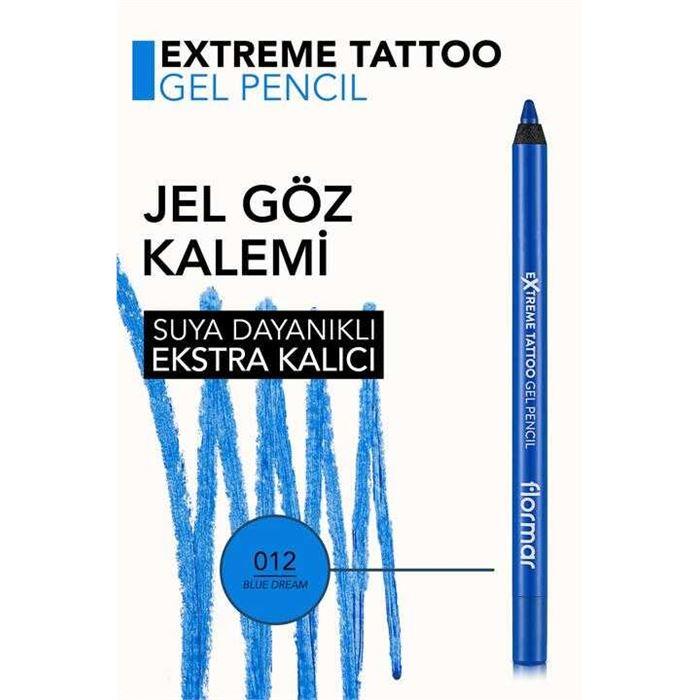 Flormar Extreme Tattoo Gel Pencil Göz Kalemi 12 Blue Dream