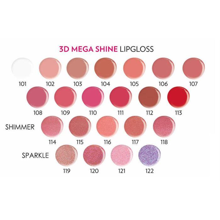 Golden Rose 3D Mega Shine Lip Gloss Sparkle 121